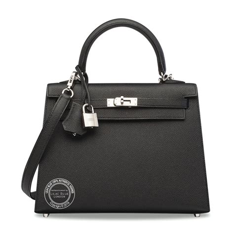 hermes kelly black epsom palladium|Hermes kelly 25cm price.